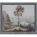 English School (early 19th century), Watercolour,