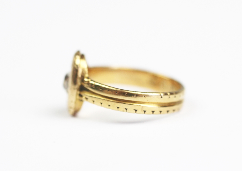 A diamond and 18ct yellow gold ring, London 1927, - Image 3 of 3