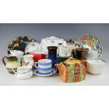 A collection of 20th century decorative ceramics, to include,