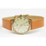 A gentlemans 9ct gold Longines wristwatch,