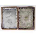 A Victorian silver calling card case, Yapp & Woodward, Birmingham 1855,