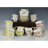 A Royal Gafton part tea service, decorated with an Autumnal design,