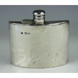 A Victorian silver hip flask, Sampson Mordan & Co, London 1900,