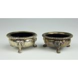 A pair of George III Scottish cauldron salts, Robert Gray & Son, Edinburgh 1817,