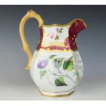 A Victorian documentary jug of Cheshire interest, the octagonal jug named for 'James Done,