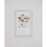 Amos Ramsbottom (1889-1967), Ink and watercolour, Football Caricature,