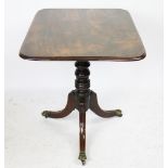 A Regency mahogany tilt top occasional table, with rectangular top,