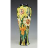 A Moorcroft limited edition Daffodil pattern vase, 1994/1995, designed by Rachel Bishop, No.