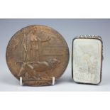 A WWI death penny/plaque for James William Dawson,