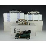 A Franklin Mint 1:24 scale model Rolls Royce Silver Cloud 1, a Rolls Royce Corniche,