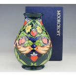 A Moorcroft Strawberry Thief pattern ovoid vase, c.