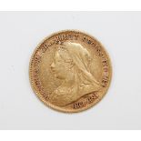 A Victorian gold half sovereign,