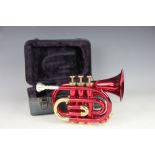 A Roy Benson lacquered brass cornet,