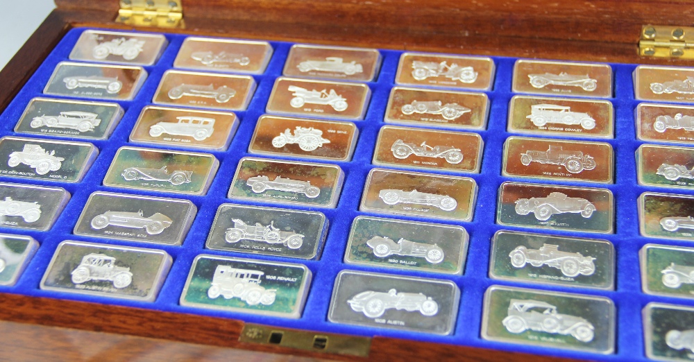 THE LORD MONTAGU COLLECTION OF GREAT CAR INGOTS: A cased set of thirty six limited edition silver - Image 2 of 2