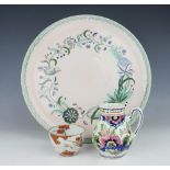 A 20th century Japanese Kutani tea bowl, decorated throughout with blossoms and gilt overlay,
