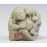A Chinese soapstone carving of a Gama Sennin,
