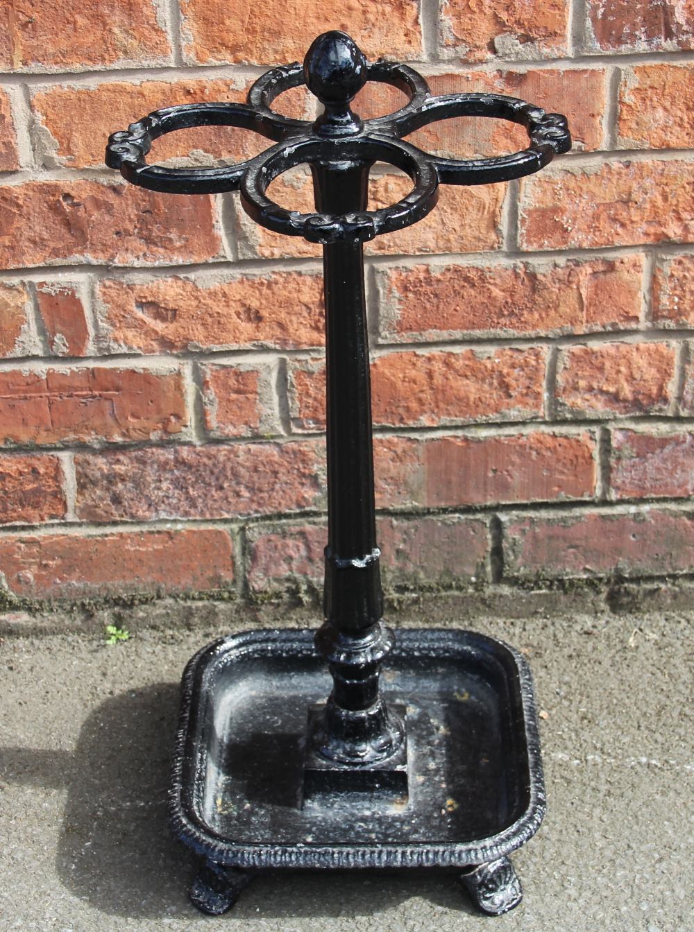 A 19th century cast iron stick / umbrella stand by Wood Bishop & Co,