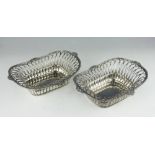 A pair of early 19th century old Sheffield plate baskets,