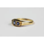 An Edwardian sapphire and diamond ring, Birmingham 1910,