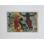 Moud Kasirivu (African school), Limited edition Woodblock prints on paper,