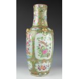 A large 19th century Chinese Canton famille rose vase,