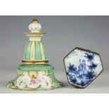 A late 18th century blue and white enamel snuff box,