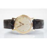 A gentlemans 9ct gold Jaeger Le Coultre wristwatch circa 1955,