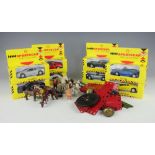 A collection of toys and collectable vehicles to include a quantity of lead painted farm yard