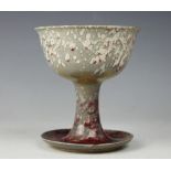 A Ruskin pottery high-fired chalice,