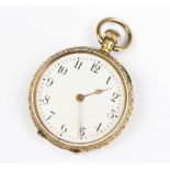 A 19th century ladies 18k gold fob watch,