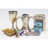 A selection of silver, to include; a Chester silver trophy, engraved 'Montana August 20th 1925',