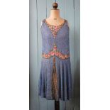 A 1920's French Ladies beaded flapper dress,