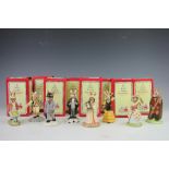 Eight Royal Doulton Bunnykins comprising; Little John DB 243, Morris Dnacer DB 204,