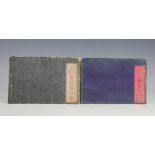 Two Japanese block printed pattern books, each with folded pages,