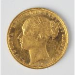 A Queen Victoria 1886 young head gold Sovereign