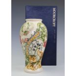 A Moorcroft Golden Lily pattern vase, designed by Rachel Bishop,