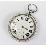 A silver cased, open faced pocket watch, Birmingham 1903,