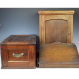A Victorian mahogany small ottoman / box, with panelled sides, 25cm H x 52cm W x 33cm D,