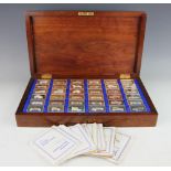 THE LORD MONTAGU COLLECTION OF GREAT CAR INGOTS: A cased set of thirty six limited edition silver