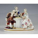 A continental porcelain conversation group,