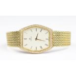 An 18ct gold and diamond set gentlemans Omega wristwatch originally belonging to Reggie Kray