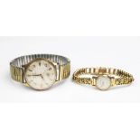 A Dogma Prima gentlemans wristwatch, circa 1950, the large circular dial with Arabic numerals 2,4,8,