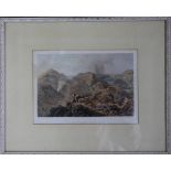 An assortment of framed and glazed book plates including Lake Windermere,