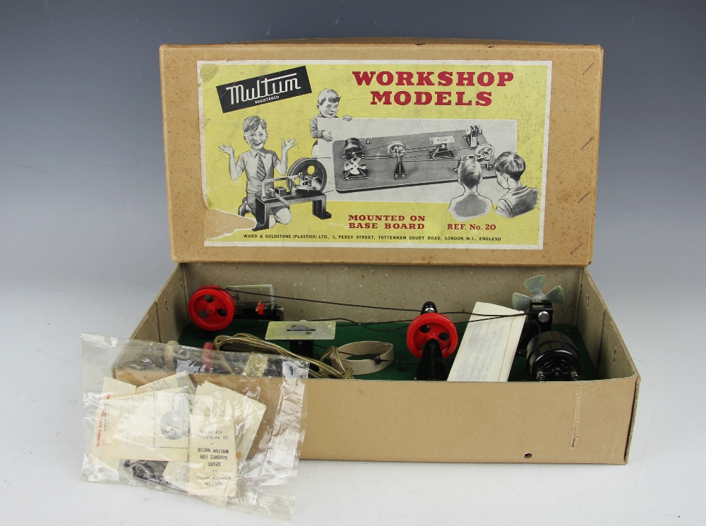 A Multum Workshop Models Electric Motor mounted on base board,