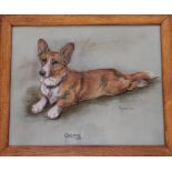 Magorie Cox (English, 20th century), Pastel on board, 'Celtie' the Corgi,