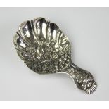 A 19th century silver caddy spoon, Joseph Willmore, Birmingham 1822,
