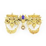 A double garland brooch, 19th century,