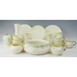 A collection of Belleek ceramics to include; a part tea service comprising of five teacups,