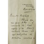 Shropshire Interest: Sir Edward German (1862-1936) a collection of letters, programmes and ephemera,