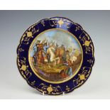 A French Sevres porcelain 'Villa Viciosa' cabinet plate,
